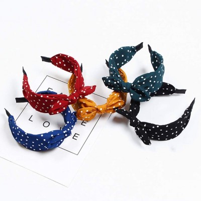 Headbands Sweet Bowknot Headband Headwrap - Red - CT18O8RN5I9 $10.93