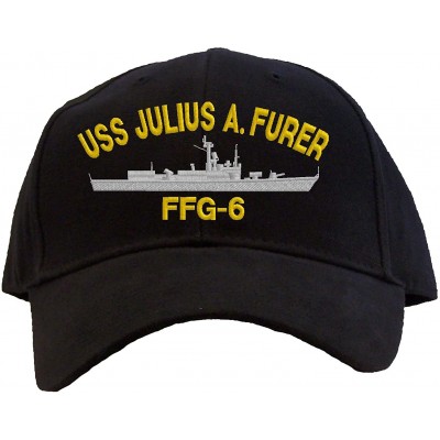 Baseball Caps USS Julius A. Furer FFG-6 Embroidered Pro Sport Baseball Cap - Black - CX185UAW28U $34.32