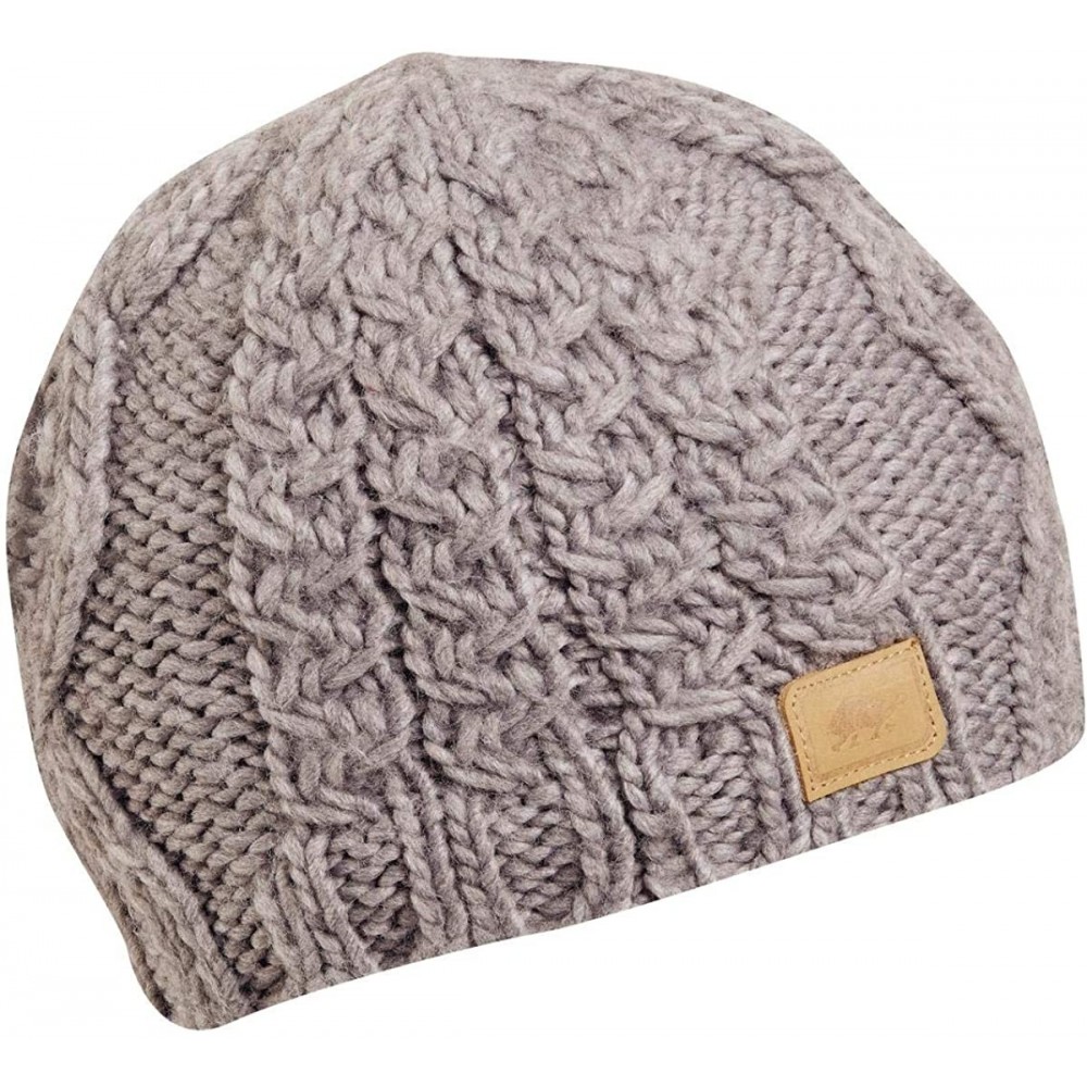 Skullies & Beanies Women's Selena Fleece Lined Cable Knit Beanie - Smoke - CB18XTHEZ7M $29.04