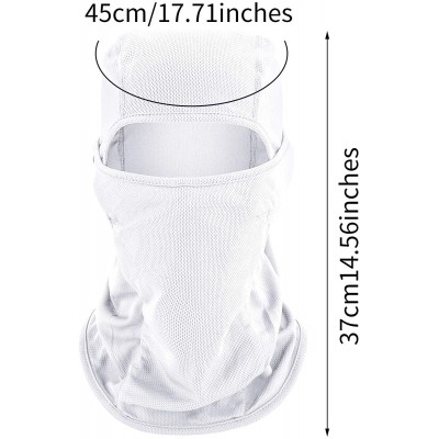 Balaclavas 3 Pieces Summer Balaclava Sun Protection Face Mask Breathable Long Neck Cover for Men Usage - White - C6199QL9U30 ...