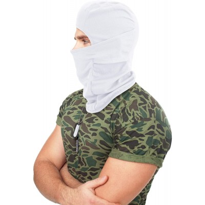 Balaclavas 3 Pieces Summer Balaclava Sun Protection Face Mask Breathable Long Neck Cover for Men Usage - White - C6199QL9U30 ...