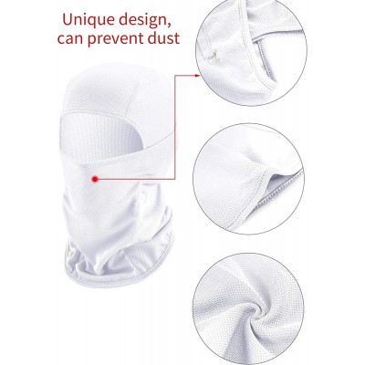 Balaclavas 3 Pieces Summer Balaclava Sun Protection Face Mask Breathable Long Neck Cover for Men Usage - White - C6199QL9U30 ...