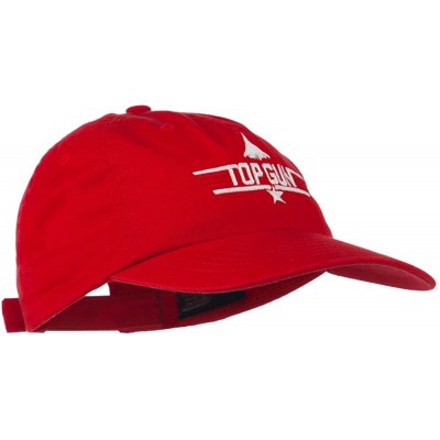 Baseball Caps US Navy Top Gun Fighter Embroidered Washed Cap - Red - C111Q3T62IX $23.17