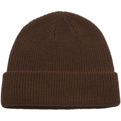 Skullies & Beanies Classic Men's Warm Winter Hats Acrylic Knit Cuff Beanie Cap Daily Beanie Hat - Coffee - CK18O8Y220O $10.43