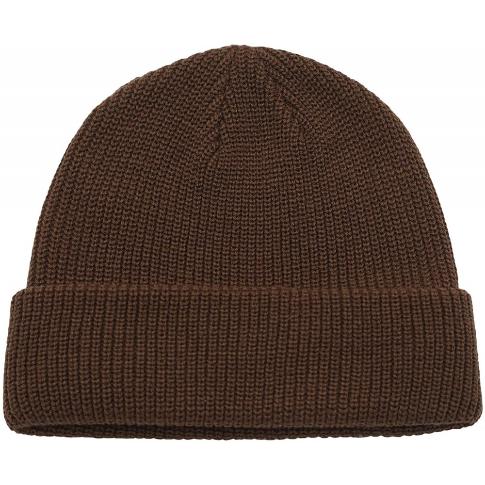 Skullies & Beanies Classic Men's Warm Winter Hats Acrylic Knit Cuff Beanie Cap Daily Beanie Hat - Coffee - CK18O8Y220O $10.43