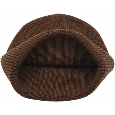 Skullies & Beanies Classic Men's Warm Winter Hats Acrylic Knit Cuff Beanie Cap Daily Beanie Hat - Coffee - CK18O8Y220O $10.43