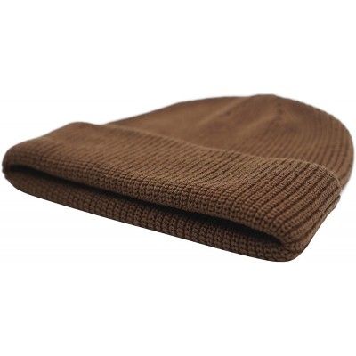 Skullies & Beanies Classic Men's Warm Winter Hats Acrylic Knit Cuff Beanie Cap Daily Beanie Hat - Coffee - CK18O8Y220O $10.43