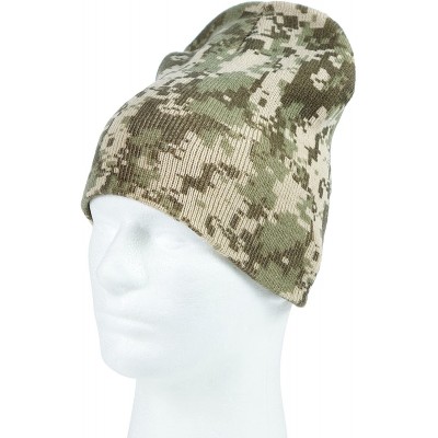 Skullies & Beanies Unisex 8" Beanie 100% Acrylic - Multiple Colors - Grey Digital Camo - CB188KN4U0O $9.64