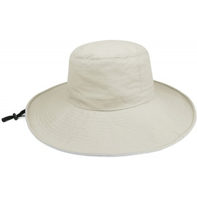 Sun Hats Women's Taslon UV Wide Brim Bucket Hat - Khaki - CI11LV4GP23 $22.38