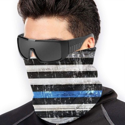 Balaclavas American Flag Face Mask Bandanas Neck Gaiter Warmer Windproof Mask Dust Protect Face Mask Bandana - Black-60 - CF1...