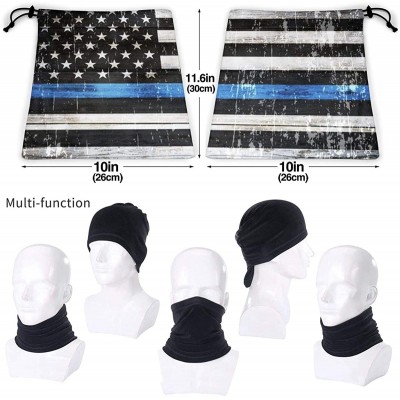 Balaclavas American Flag Face Mask Bandanas Neck Gaiter Warmer Windproof Mask Dust Protect Face Mask Bandana - Black-60 - CF1...