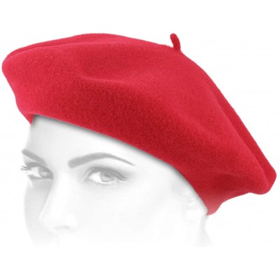 Berets Women's Paris Wool Beret - Passion - CH11HHRG12H $27.27