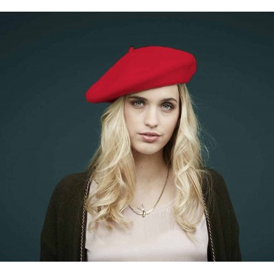 Berets Women's Paris Wool Beret - Passion - CH11HHRG12H $27.27