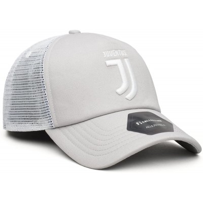 Baseball Caps Compatible with Juventus Officially Licensed Throwback Grey Trucker Hat - CR18GZAYW2N $22.14