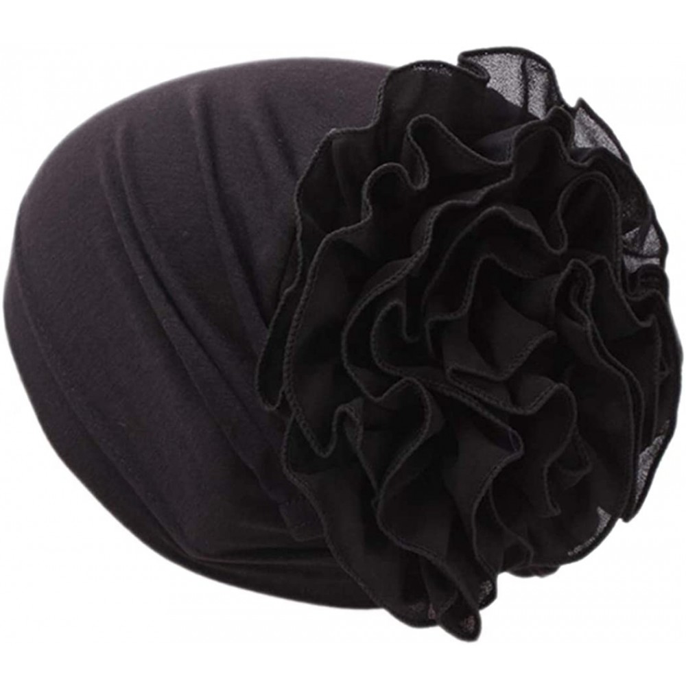 Skullies & Beanies Women Flower Elastic Turban Beanie Wrap Chemo Cap Hat - 1 - C418DH6WL8X $21.13