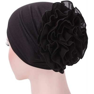 Skullies & Beanies Women Flower Elastic Turban Beanie Wrap Chemo Cap Hat - 1 - C418DH6WL8X $21.13