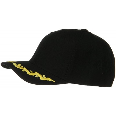 Visors Scrambled Egg Eggs Oak Leaf Sprig Visor Baseball Cap - Black - CN1166WGU5H $15.56