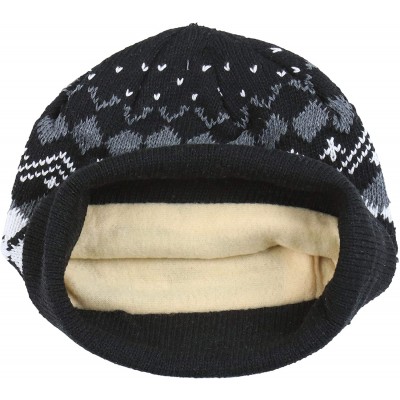 Skullies & Beanies Men's Pack of 6 Double Layered Winter Warm Basic Beanies - Diamond Print - CP18L5K77IL $13.95