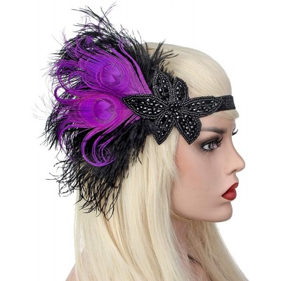 Headbands 1920s Accessories Themed Costume Mardi Gras Party Prop additions to Flapper Dress - B-5 - CP18M52KWDH $20.20