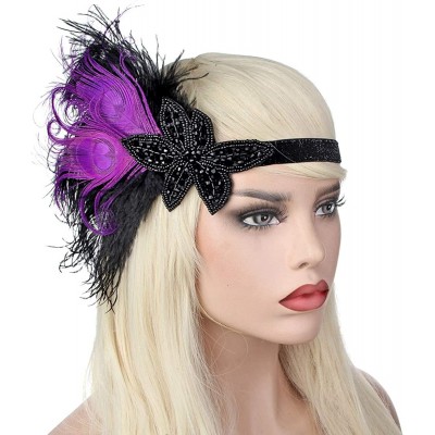 Headbands 1920s Accessories Themed Costume Mardi Gras Party Prop additions to Flapper Dress - B-5 - CP18M52KWDH $20.20