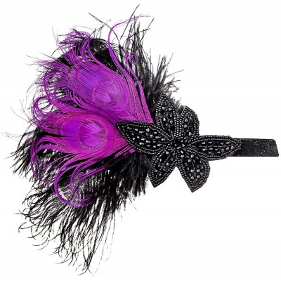 Headbands 1920s Accessories Themed Costume Mardi Gras Party Prop additions to Flapper Dress - B-5 - CP18M52KWDH $20.20