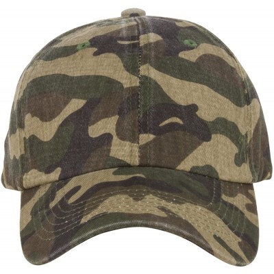 Baseball Caps Unstructured Adjustable Dad Hat w/Buckle - Camo - CH18E9HNZ2X $8.30