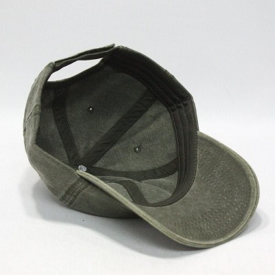 Baseball Caps Vintage Year Plain Washed Cotton Adjustable 6 Panel Dad Hat Baseball Cap - Dark Olive Green - CE12NYOJGO8 $10.94