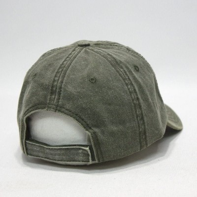 Baseball Caps Vintage Year Plain Washed Cotton Adjustable 6 Panel Dad Hat Baseball Cap - Dark Olive Green - CE12NYOJGO8 $10.94