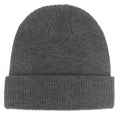 Skullies & Beanies Slouchy Beanie Hats Winter Knitted Caps Soft Warm Ski Hat Unisex - Dark Grey - C118TRATXWD $9.81