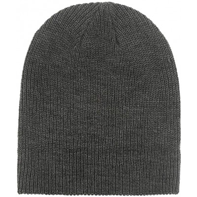 Skullies & Beanies Slouchy Beanie Hats Winter Knitted Caps Soft Warm Ski Hat Unisex - Dark Grey - C118TRATXWD $9.81