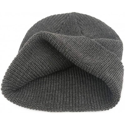 Skullies & Beanies Slouchy Beanie Hats Winter Knitted Caps Soft Warm Ski Hat Unisex - Dark Grey - C118TRATXWD $9.81