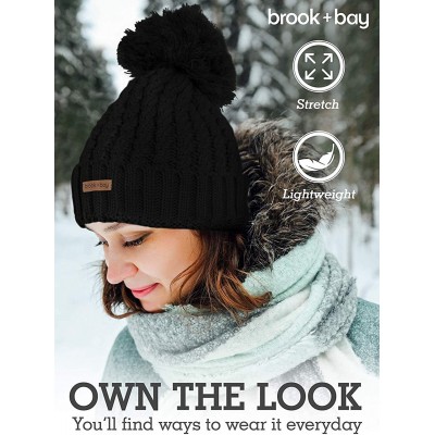 Skullies & Beanies Brook Bay Pom Beanie Stylish - CA1854K58MC $9.77