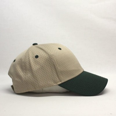 Baseball Caps Plain Pro Cool Mesh Low Profile Adjustable Baseball Cap - Dark Green/Khaki - CE1802DTWM2 $13.10