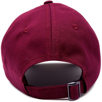 Baseball Caps Youth Childrens Cotton Cap Plain Hat Black Khaki Navy Pink Red White - Maroon - CZ12NH5RM5L $10.13