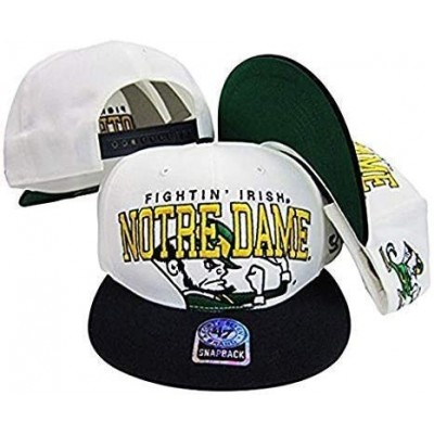 Baseball Caps Notre Dame Fighting Irish Two Tone Big Logo Plastic Snapback Adjustable Plastic Snap Back Hat/Cap - CJ1169M642N...