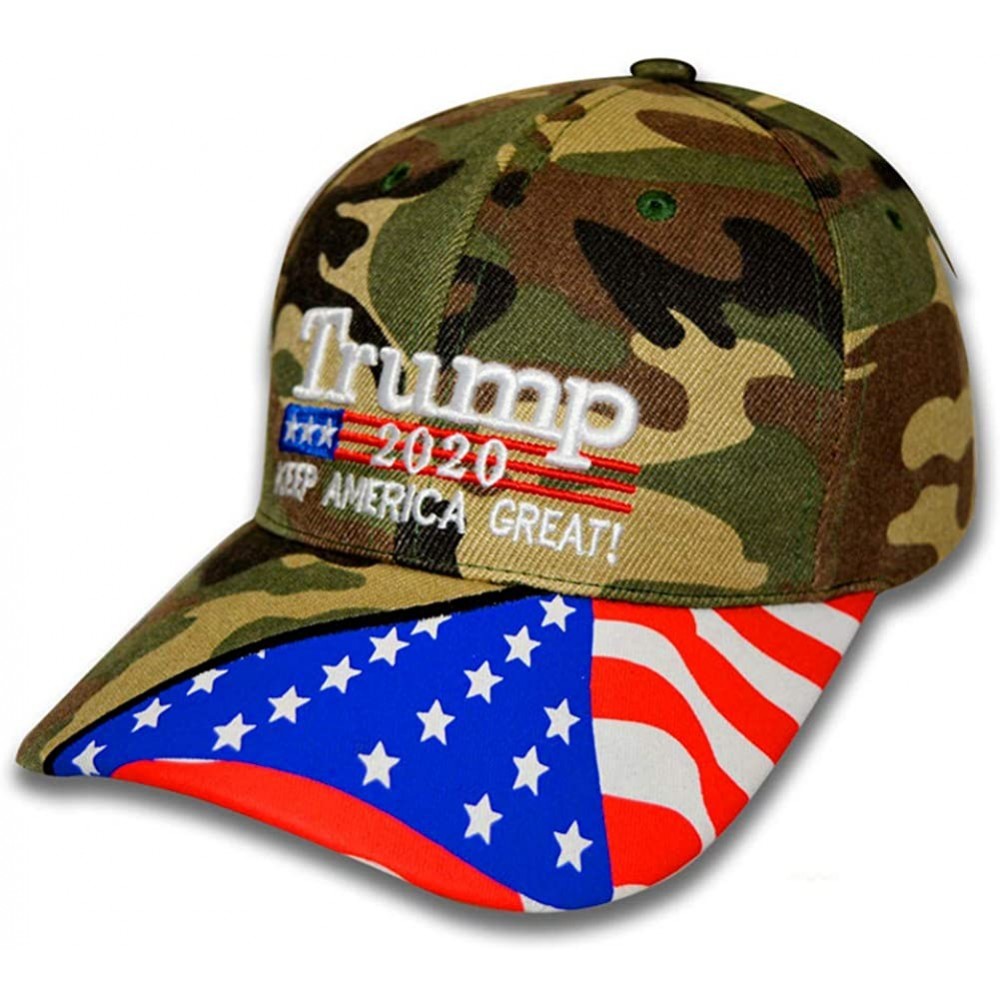 Baseball Caps Make America Great Again Donald Trump USA Cap Adjustable Baseball Hat - Camo 2 - CN18WDLXI2E $11.48