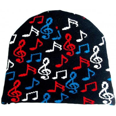 Skullies & Beanies Colorful Music Note Beanie Ski Hat Cap - C11173VQVYP $12.29