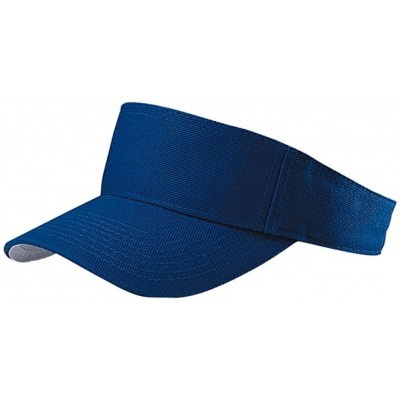 Visors SPORTS PRO STYLE HEAVY COTTON TWILL VISOR - Royal - C411CK9X2ND $7.76