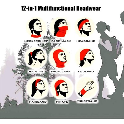 Balaclavas Seamless Neck Gaiter With Filters Bandanas Face Scarf Headwear Rave Balaclava Headwraps for Women Men - C6199UX5MY...