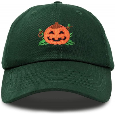 Baseball Caps Jack-O-Lantern Halloween Pumpkin Hat Mens Womens Baseball Cap - Dark Green - C318YZGT58Y $12.95