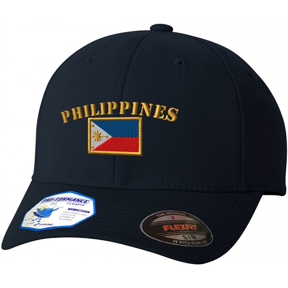 Baseball Caps Philippines Flag Flexfit Adult Pro-Formance Hat Dark Navy Large/X-Large - CE184SW5ZLR $25.74