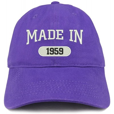 Baseball Caps Made in 1959 Embroidered 61st Birthday Brushed Cotton Cap - Purple - CI18C9E564E $16.97