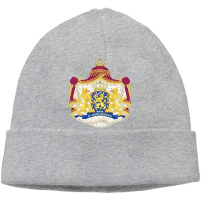 Skullies & Beanies Royal Coat of Arms of The Netherlands Warm Stretchy Solid Daily Skull Cap Knit Wool Beanie Hat Outdoor Win...