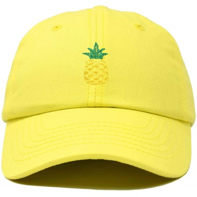 Baseball Caps Pineapple Hat Unstructured Cotton Baseball Cap - Minion Yellow - CF18ICDYQRH $8.82