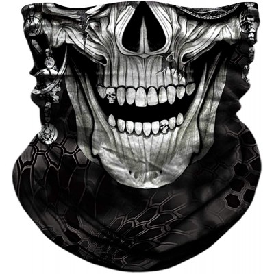Balaclavas Skull Face Sun Mask Half-Bandanas-Neck Gaiter- Headwear- Headband for Fishing- Hunting-Yard Work - Dc012 - C118SOD...