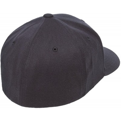 Baseball Caps Original Flexfit Wooly Cotton Twill Cap 6277- Stretch Fit Baseball Cap w/Hat Liner - Dark Navy - CK1803NKYCZ $1...