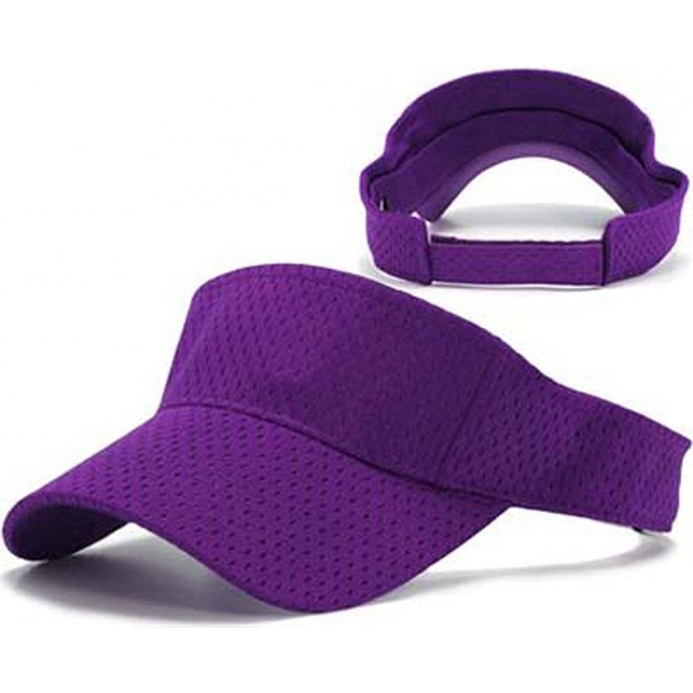 Visors Athletic Mesh Sports Visor - Purple - C9118EYVZWX $9.60