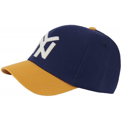 Baseball Caps NY Embroidered Logo Short Bill New York Club Ball Cap Baseball Hat Truckers - Yellow-navy - CO185E4K6R4 $20.22