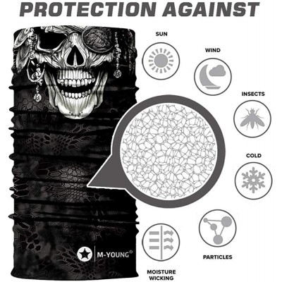 Balaclavas Skull Face Sun Mask Half-Bandanas-Neck Gaiter- Headwear- Headband for Fishing- Hunting-Yard Work - Dc012 - C118SOD...