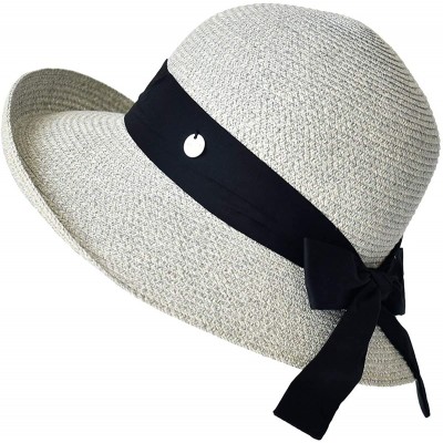 Sun Hats Womens Straw Sun Hats Wide Brim Foldable Beach Hats UV UPF 50+ Summer Sun Travel Hat for Women - CB196H27NMO $18.55